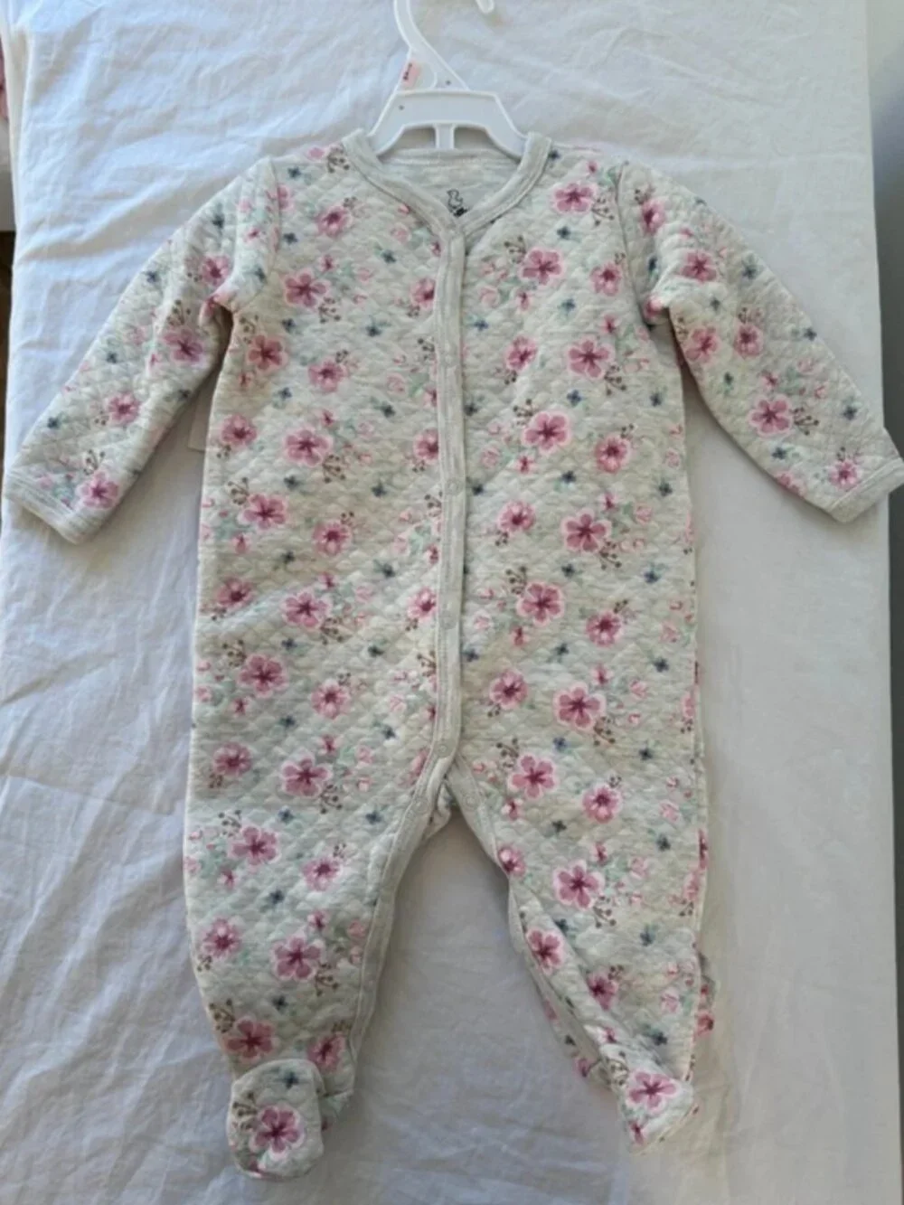 Duck Duck Goose Baby Girl 2 Piece Quilted Set- 3-6M
